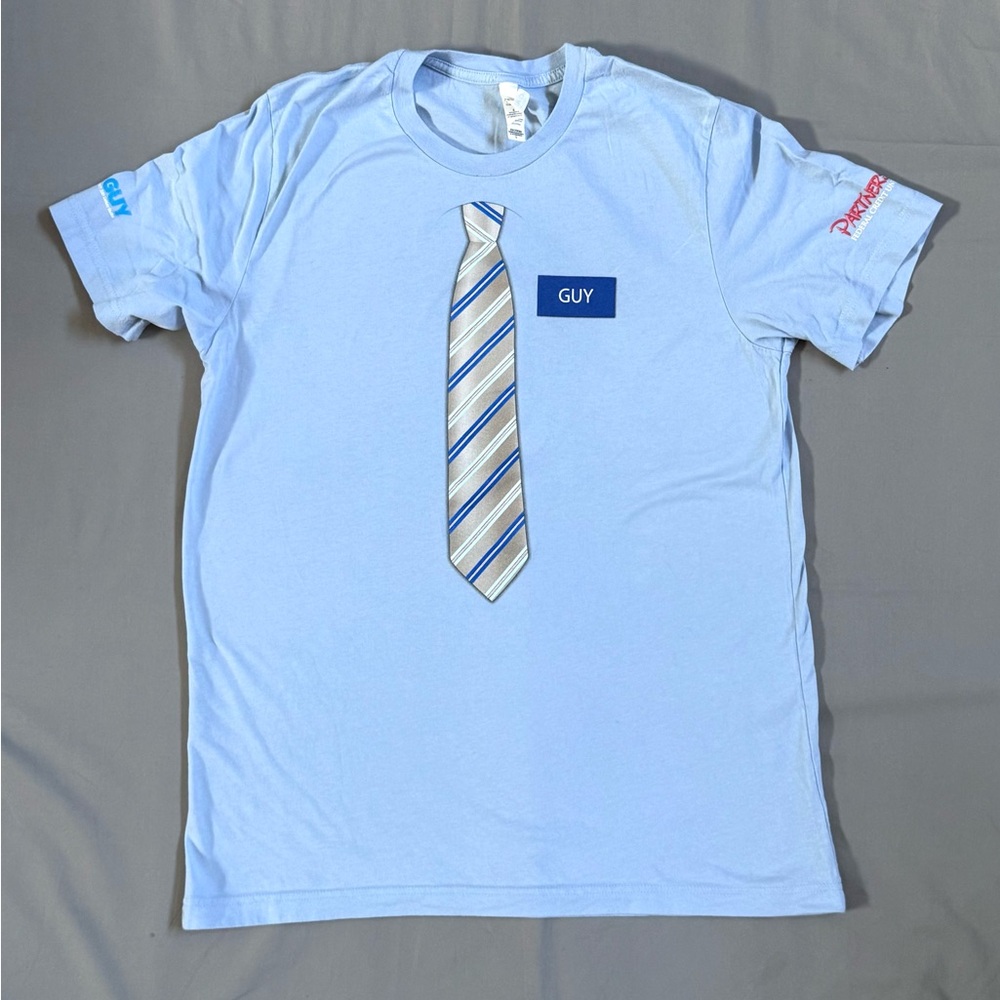 Men's Free Guy Light Blue Crewneck Graphic T-Shirt